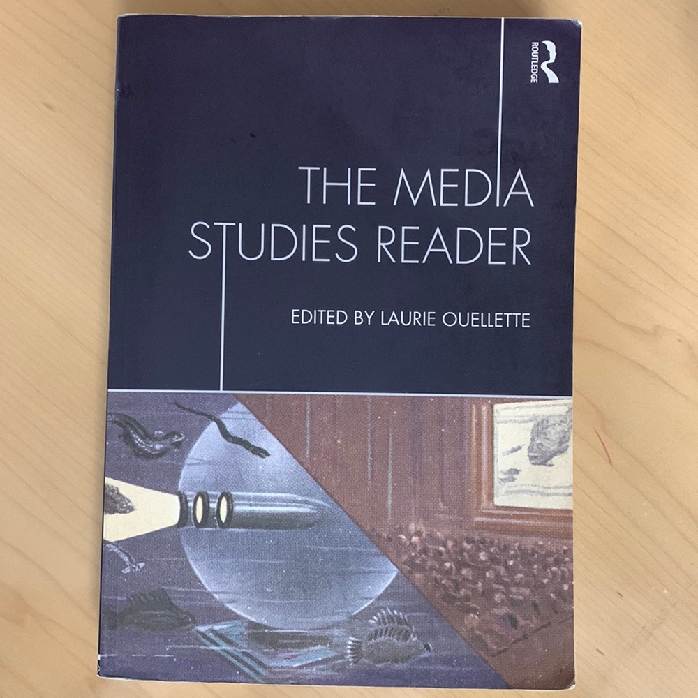 College textbook. The Media Studies Reader edited by Laurie Quellette